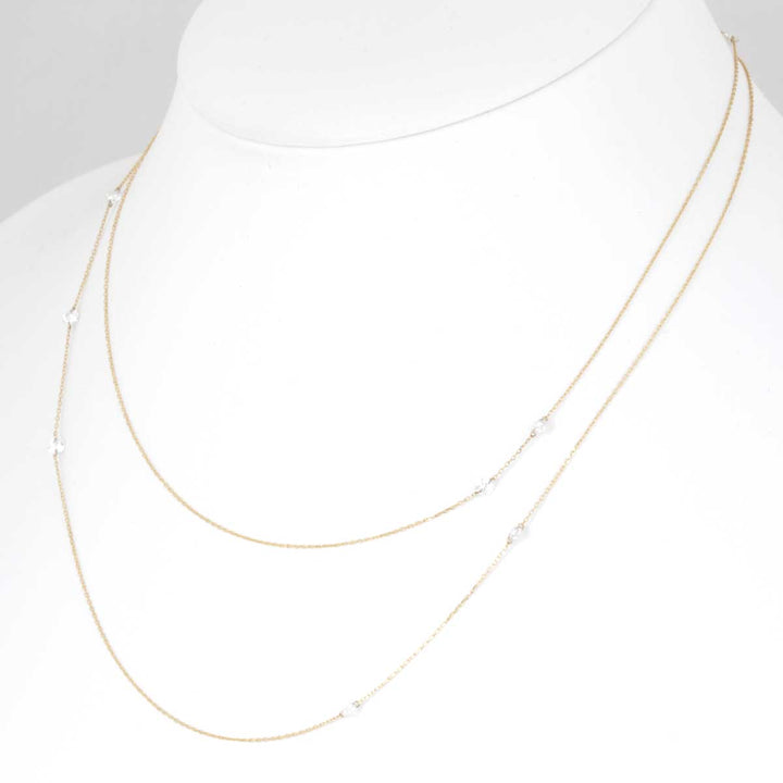 美品『USED』 K18 
ネックレス
 ダイヤモンド 0.85 1.4g