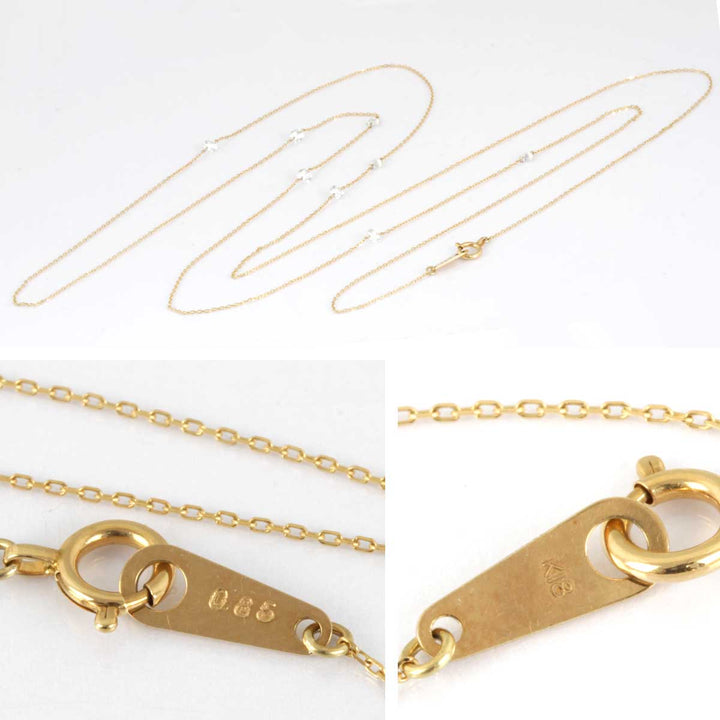 美品『USED』 K18 
ネックレス
 ダイヤモンド 0.85 1.4g