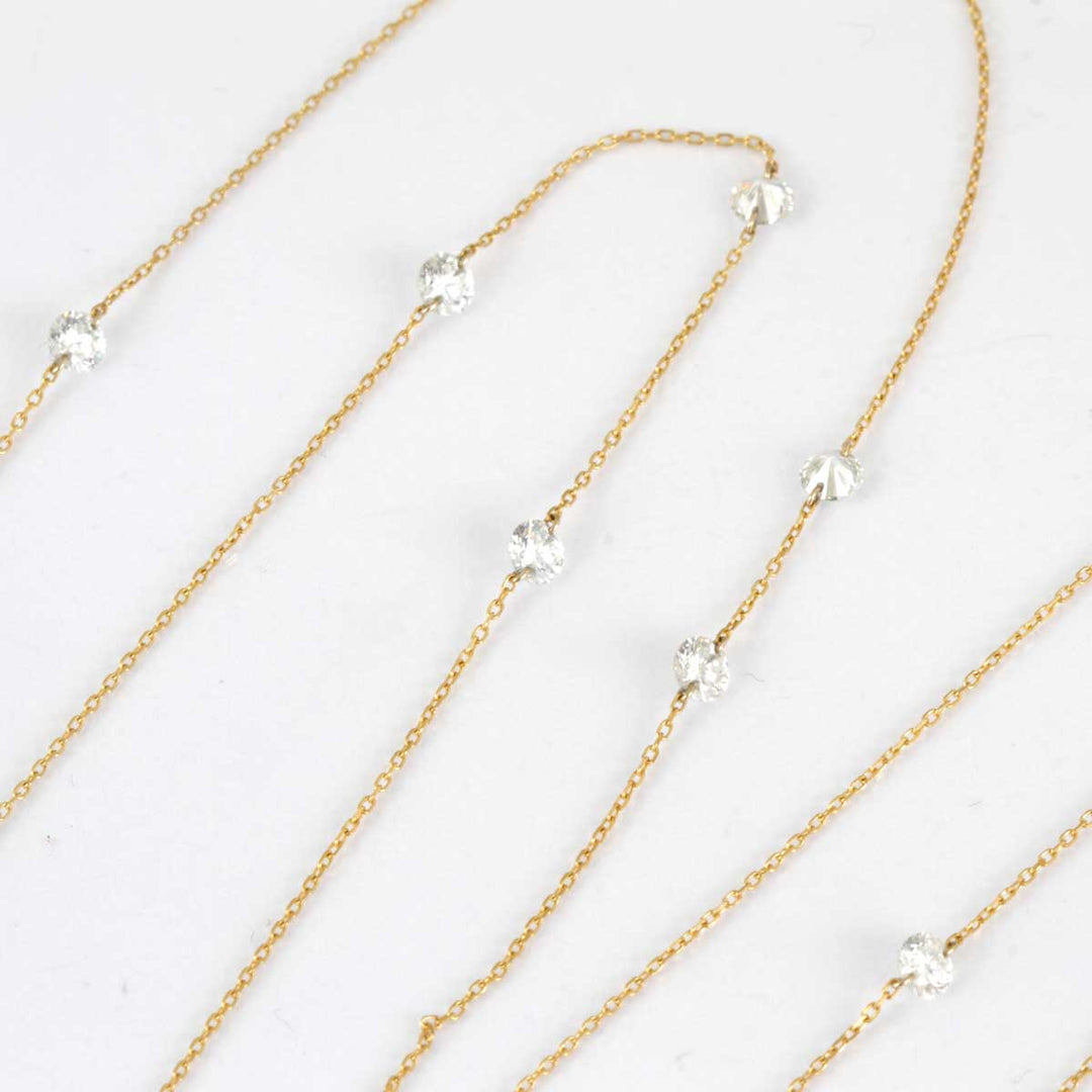 美品『USED』 K18 
ネックレス
 ダイヤモンド 0.85 1.4g