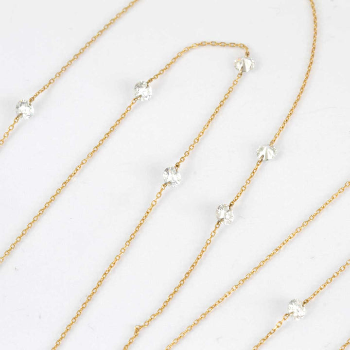 美品『USED』 K18 
ネックレス
 ダイヤモンド 0.85 1.4g