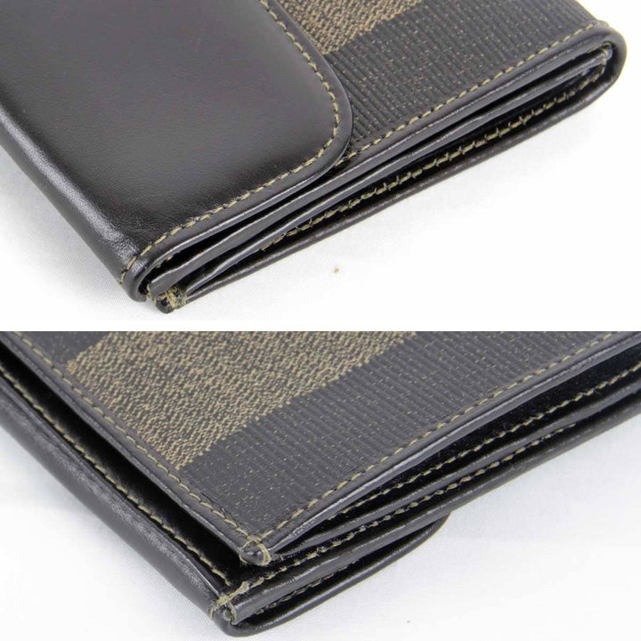 『USED』 
FENDI フェンディ 
 ペカン 2804-30806・079 長財布 
レザー カーキ