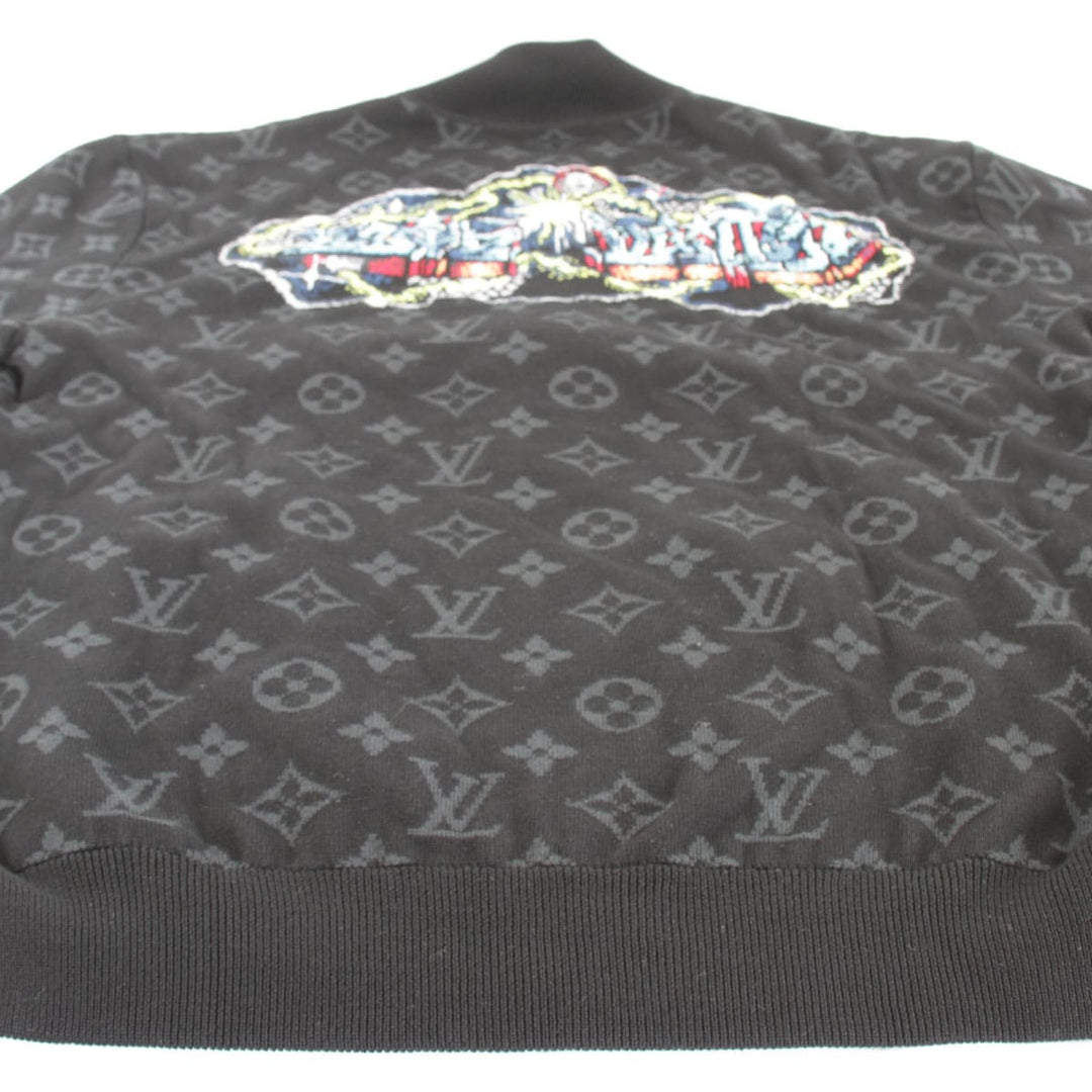 美品『ほぼ未使用』 
LOUIS VUITTON ルイ・ヴィトン 
 ニットブルゾン ブルゾン 
コットン ブラック