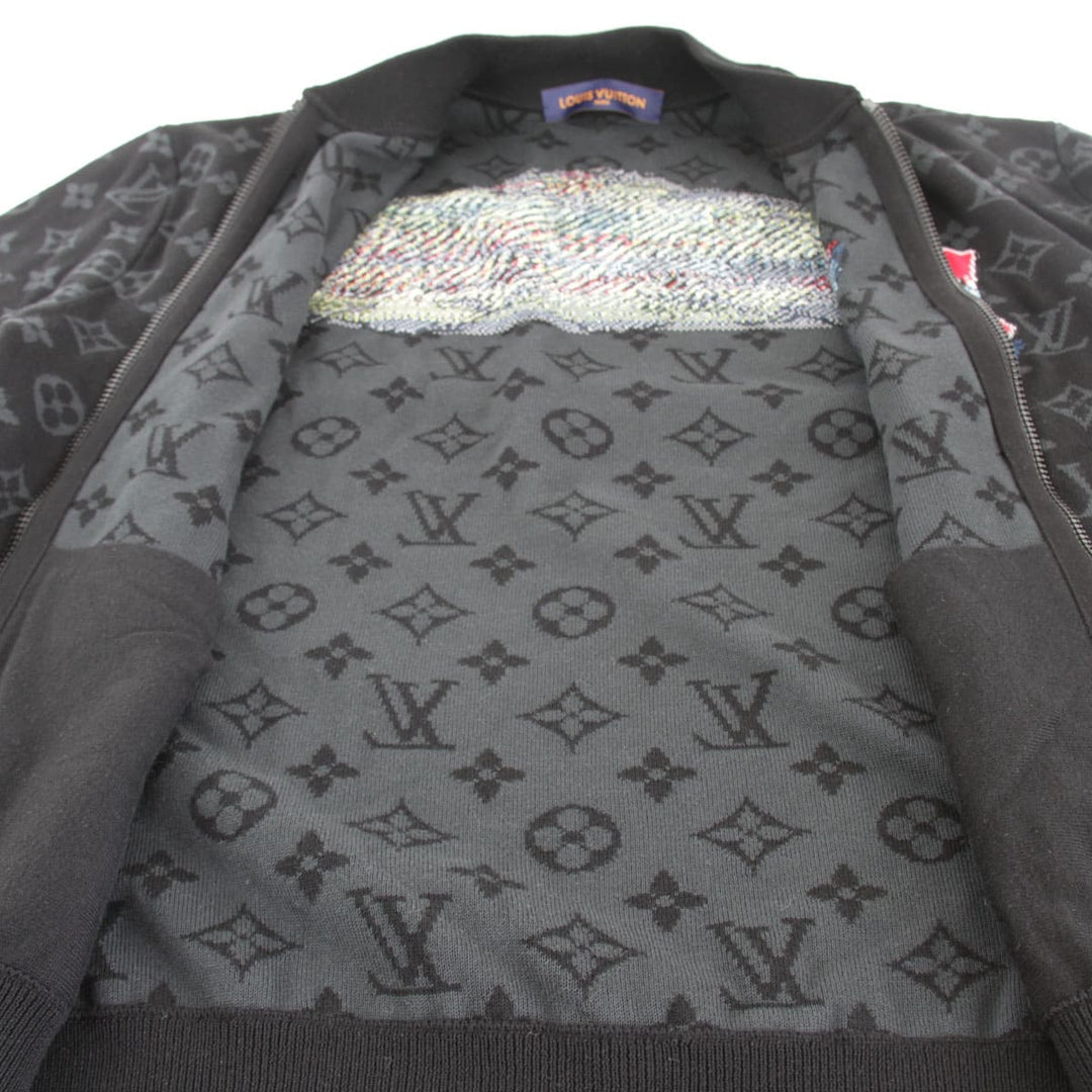 美品『ほぼ未使用』 
LOUIS VUITTON ルイ・ヴィトン 
 ニットブルゾン ブルゾン 
コットン ブラック