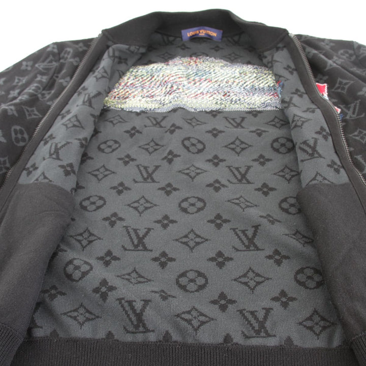美品『ほぼ未使用』 
LOUIS VUITTON ルイ・ヴィトン 
 ニットブルゾン ブルゾン 
コットン ブラック