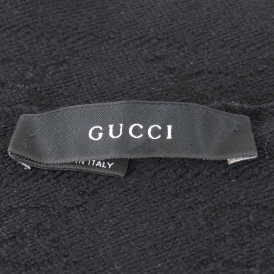 良品『USED』 
GUCCI グッチ 
 マフラー 
ウール ブラック