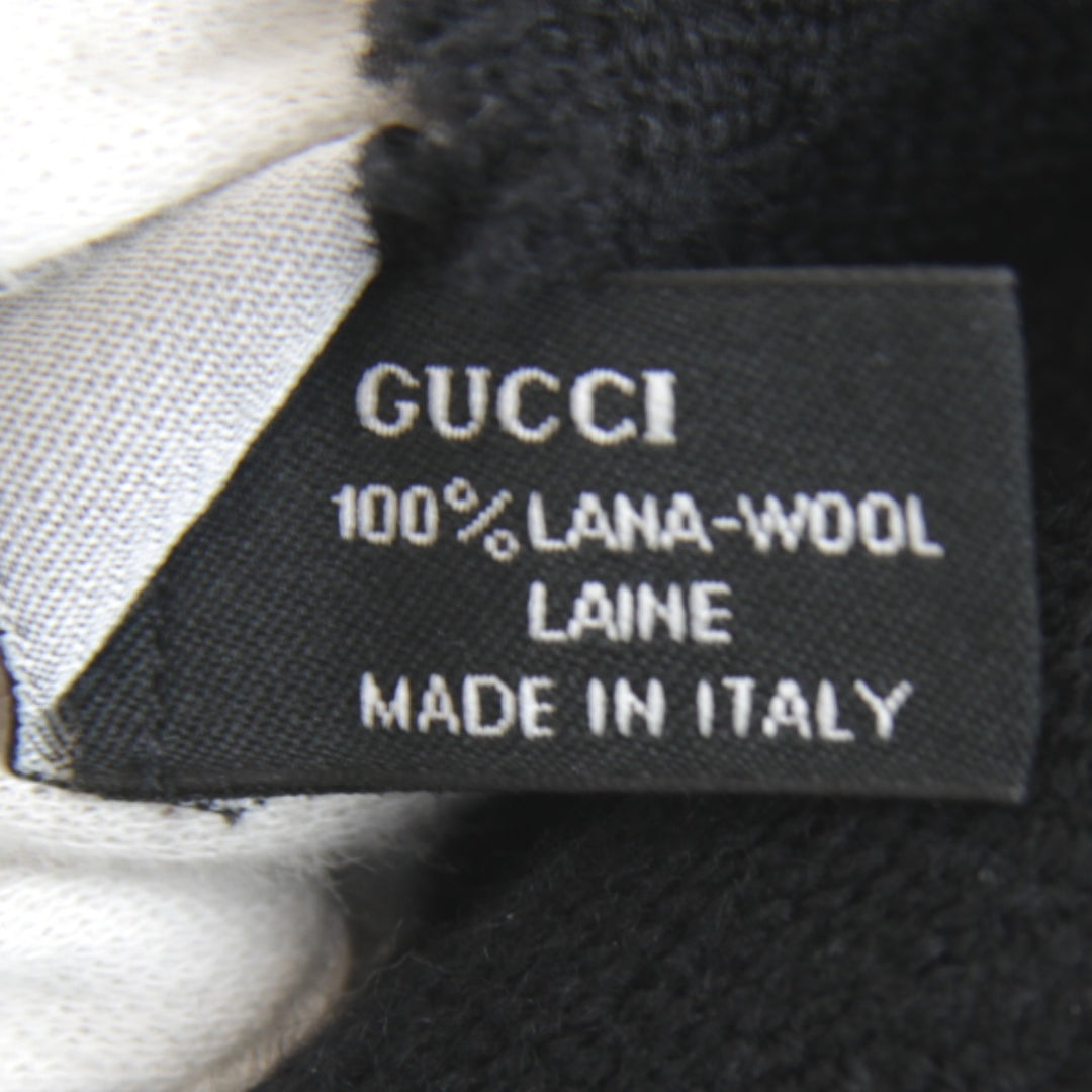良品『USED』 
GUCCI グッチ 
 マフラー 
ウール ブラック