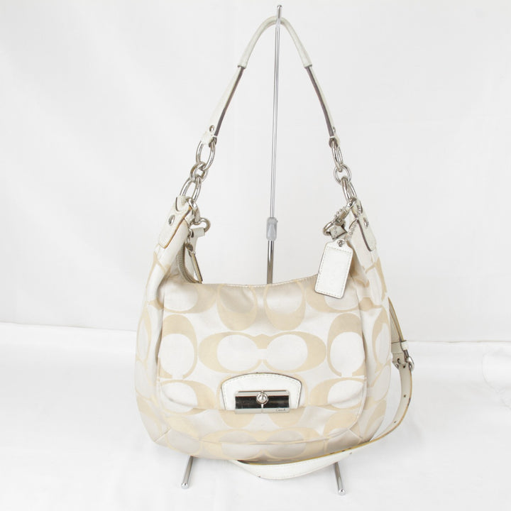 『USED』 
COACH コーチ 
 A1375-F22301 ショルダーバッグ 
キャンバス/レザー ベージュ
