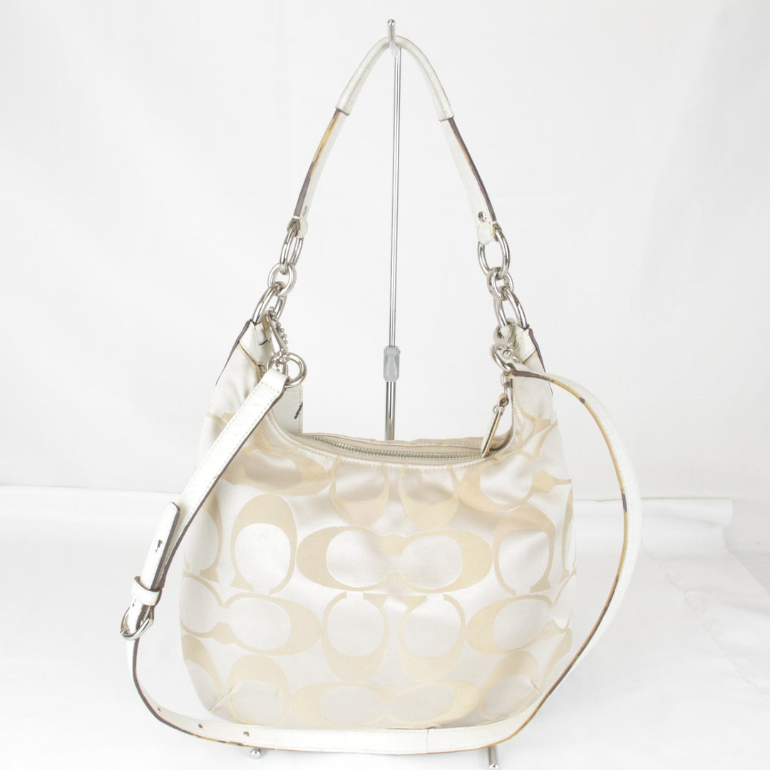 『USED』 
COACH コーチ 
 A1375-F22301 ショルダーバッグ 
キャンバス/レザー ベージュ