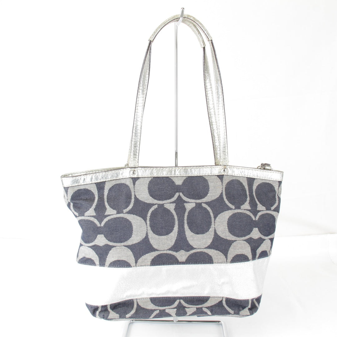 『USED』 
COACH コーチ 
 G1182-F17433 トートバッグ 
キャンバス ネイビー