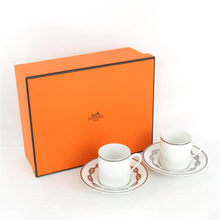 良品『USED』 
HERMES エルメス 
 シェーヌダンクル 食器 
 ホワイト