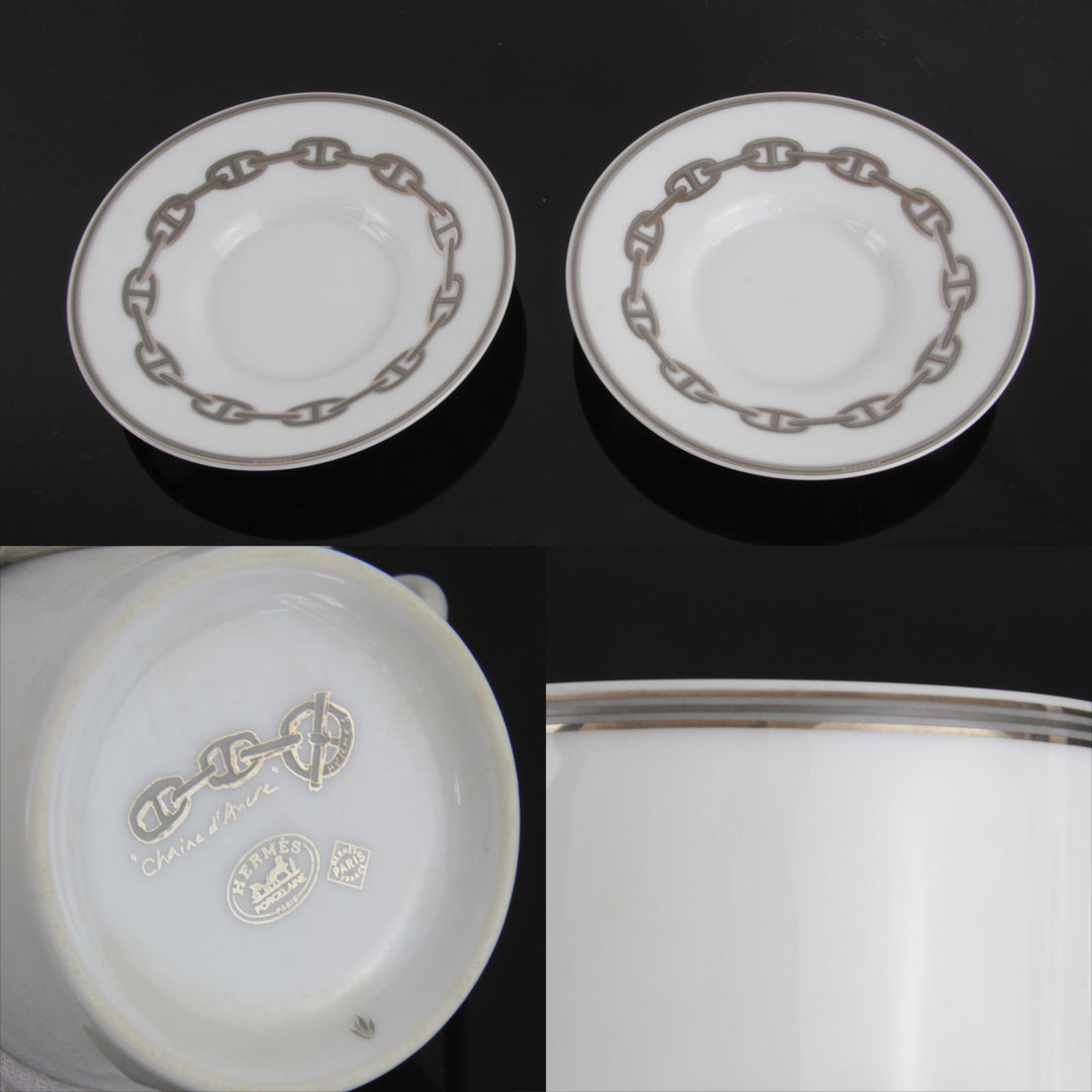 良品『USED』 
HERMES エルメス 
 シェーヌダンクル 食器 
 ホワイト