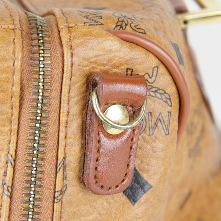 『USED』 
MCM エム・シー・エム 
 ボストンバッグ 
レザー ブラウン