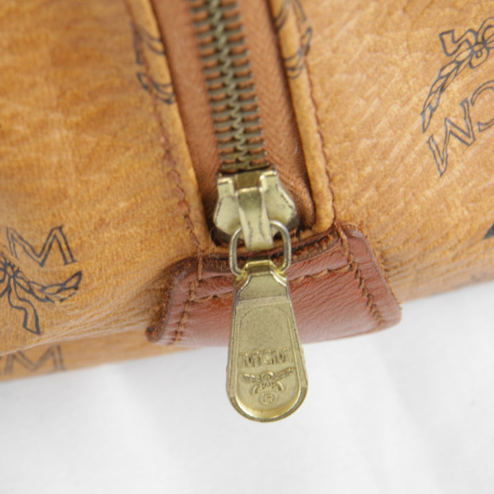 『USED』 
MCM エム・シー・エム 
 ボストンバッグ 
レザー ブラウン