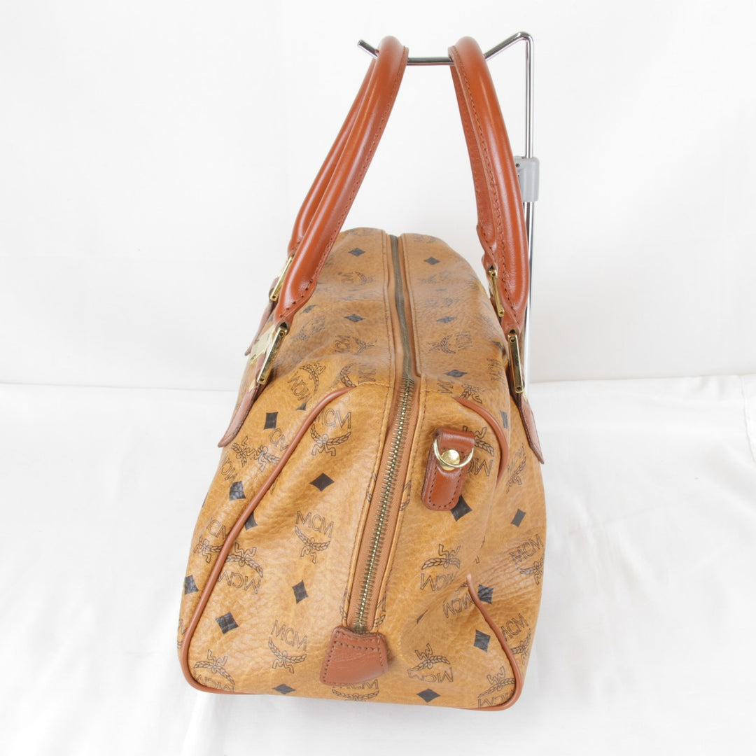 『USED』 
MCM エム・シー・エム 
 ボストンバッグ 
レザー ブラウン