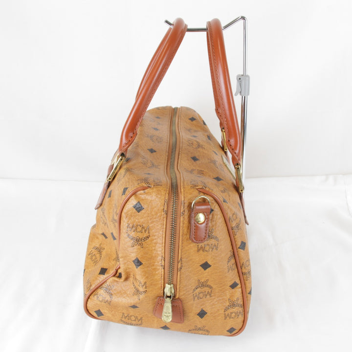 『USED』 
MCM エム・シー・エム 
 ボストンバッグ 
レザー ブラウン