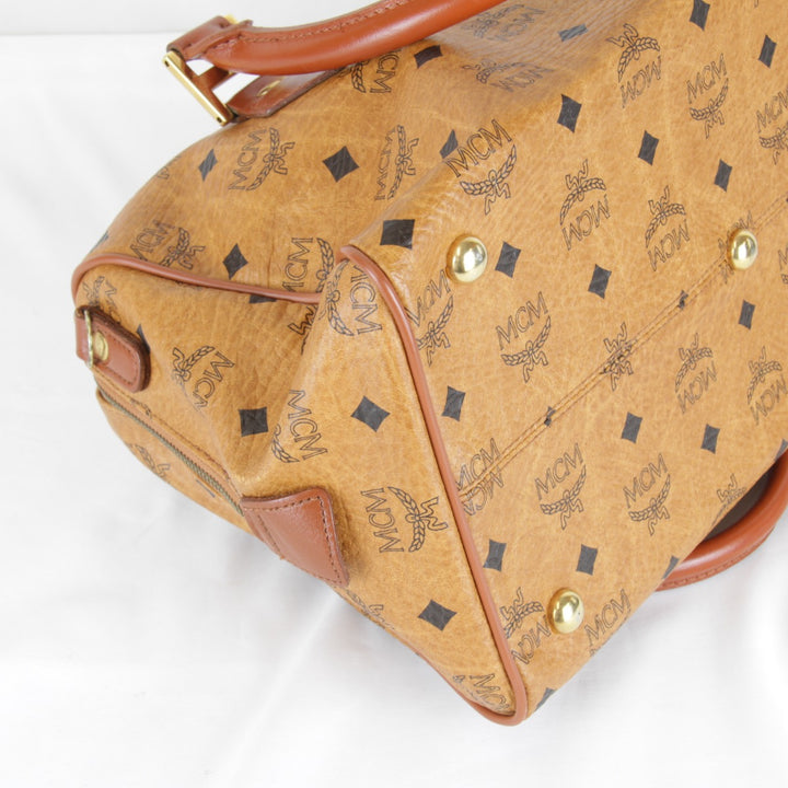 『USED』 
MCM エム・シー・エム 
 ボストンバッグ 
レザー ブラウン