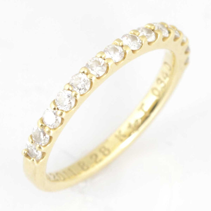 美品『USED』 K18 
 ハーフエタニティリング リング・指輪
 ダイヤモンド 0.340 2.0g
