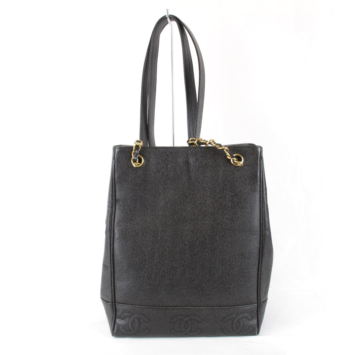 良品『USED』 
CHANEL シャネル 
 トリプルココ ショルダーバッグ 
レザー ブラック