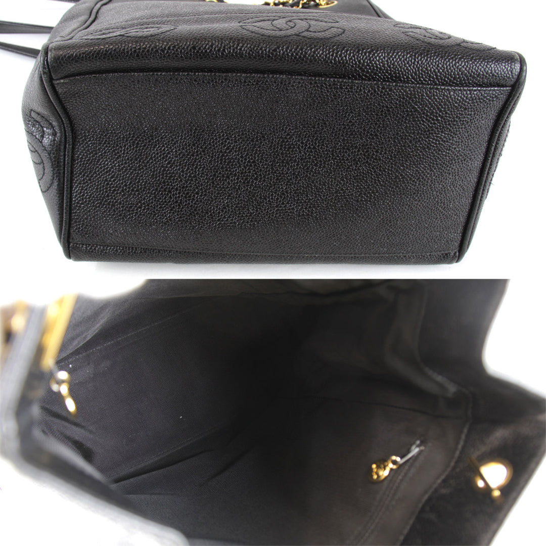 良品『USED』 
CHANEL シャネル 
 トリプルココ ショルダーバッグ 
レザー ブラック