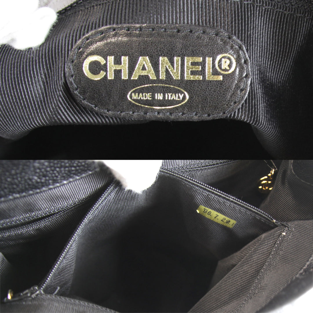 良品『USED』 
CHANEL シャネル 
 トリプルココ ショルダーバッグ 
レザー ブラック