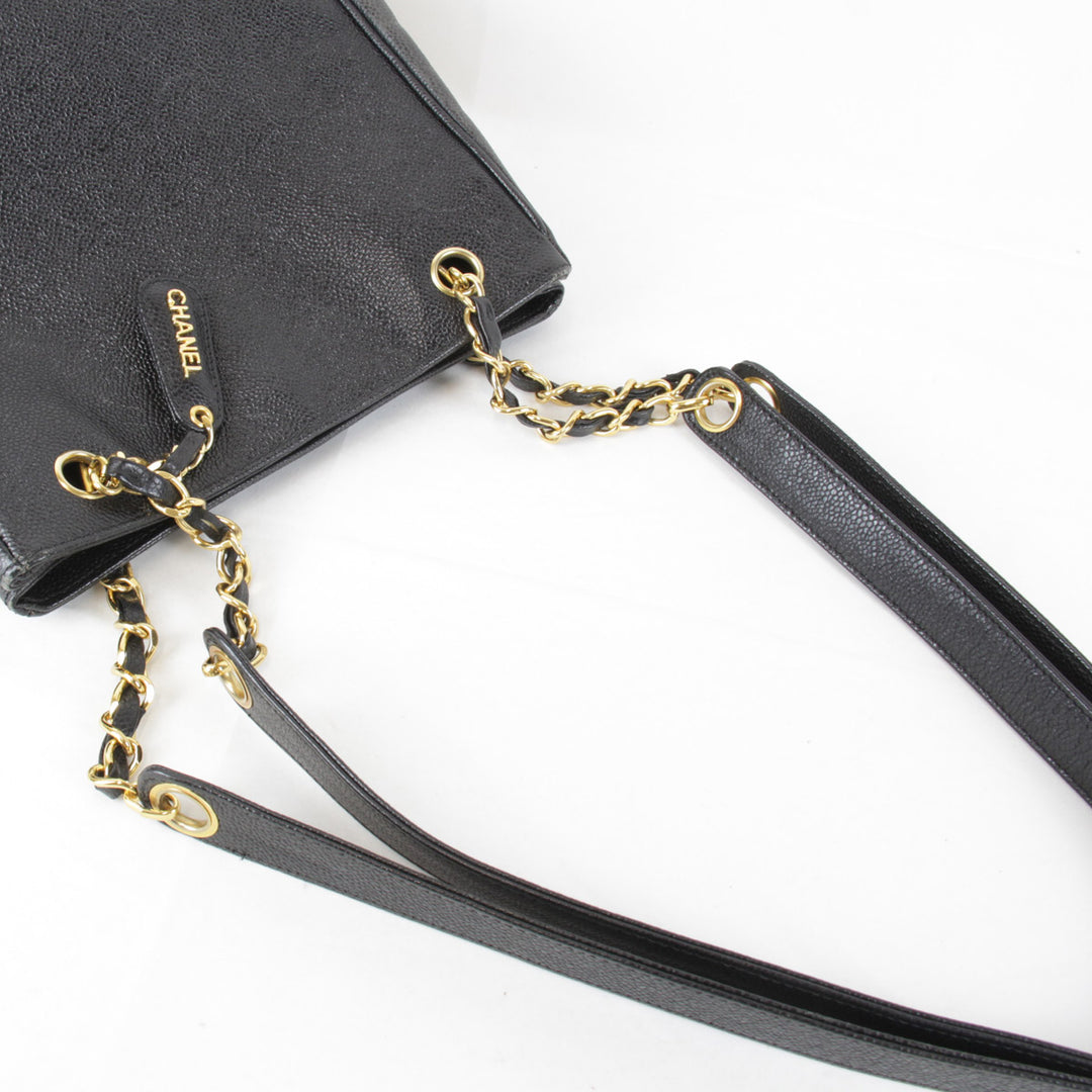 良品『USED』 
CHANEL シャネル 
 トリプルココ ショルダーバッグ 
レザー ブラック