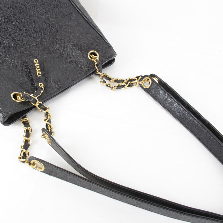 良品『USED』 
CHANEL シャネル 
 トリプルココ ショルダーバッグ 
レザー ブラック