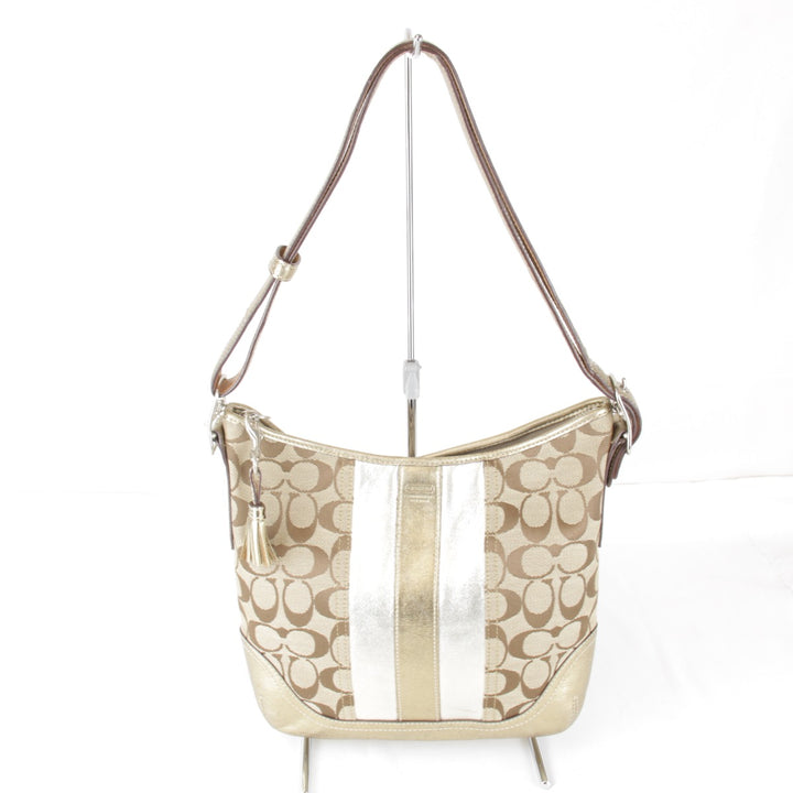 『USED』 
COACH コーチ 
 J04Q-1492 ショルダーバッグ 
キャンバス/レザー ブラウン