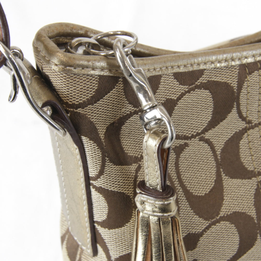 『USED』 
COACH コーチ 
 J04Q-1492 ショルダーバッグ 
キャンバス/レザー ブラウン