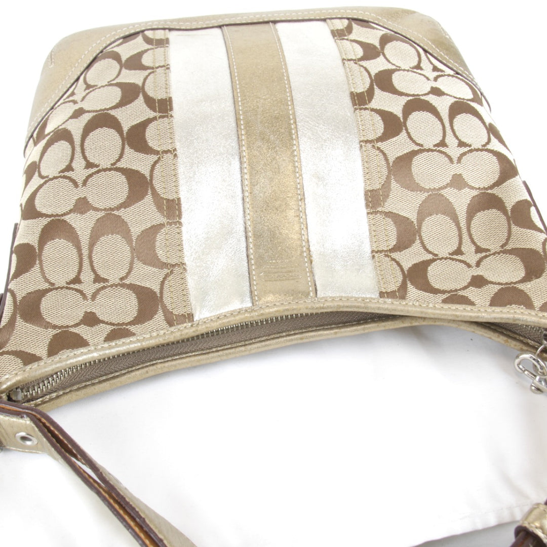 『USED』 
COACH コーチ 
 J04Q-1492 ショルダーバッグ 
キャンバス/レザー ブラウン