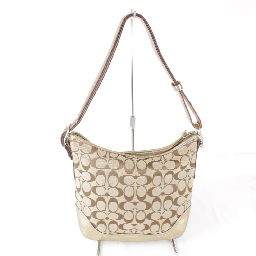 『USED』 
COACH コーチ 
 J04Q-1492 ショルダーバッグ 
キャンバス/レザー ブラウン