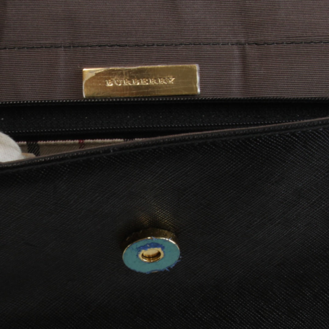 『USED』 
BURBERRY バーバリー 
 ワンショルダー ショルダーバッグ 
レザー ブラック