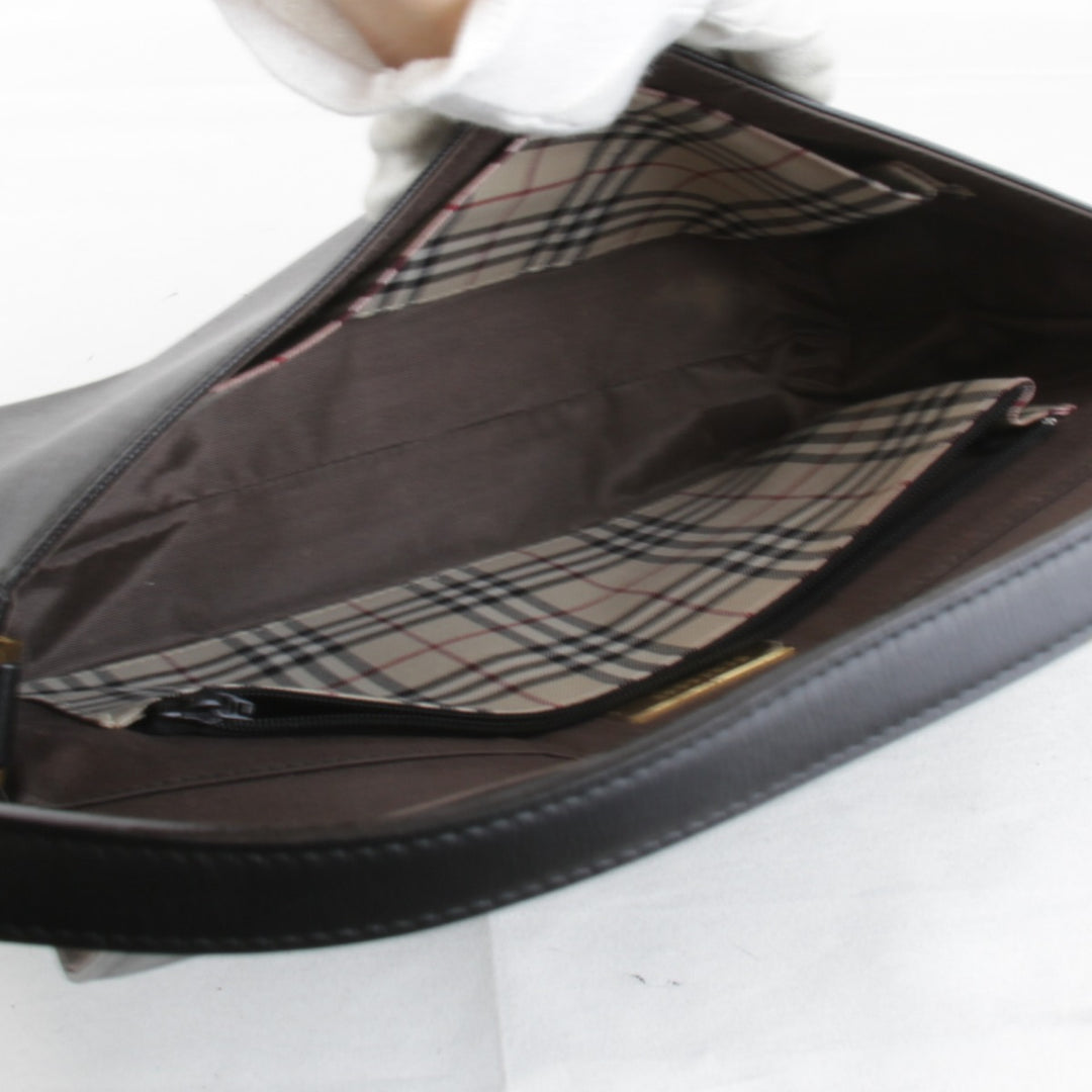 『USED』 
BURBERRY バーバリー 
 ワンショルダー ショルダーバッグ 
レザー ブラック