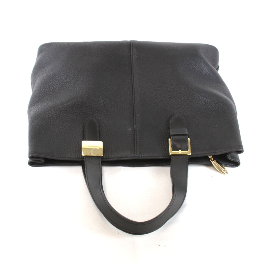 『USED』 
BURBERRY バーバリー 
 ノバチェック ハンドバッグ 
レザー ブラック