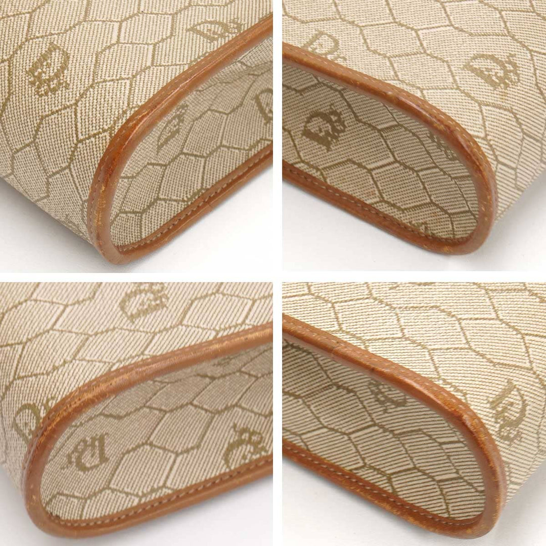 良品『USED』 
Christian Dior クリスチャンディオール 
 ハニカム柄 ショルダーバッグ 
PVCコーティングキャンバス ベージュ ヴィンテージ