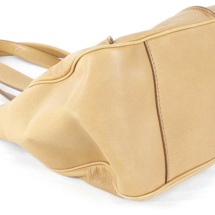 『USED』 
CELINE セリーヌ 
 ハンドバッグ 
レザー ベージュ