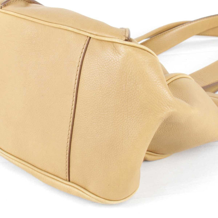 『USED』 
CELINE セリーヌ 
 ハンドバッグ 
レザー ベージュ