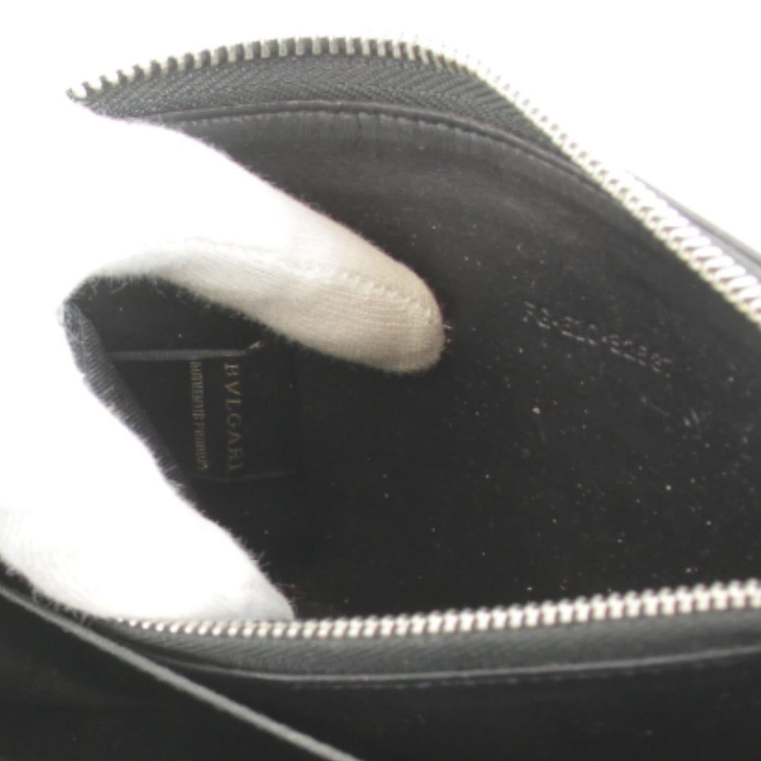 【価格改定】『USED』 
BVLGARI ブルガリ 
 ウィークエンド ラウンドジップ 長財布 
レザー ブラック系