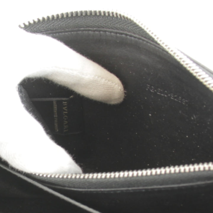 【価格改定】『USED』 
BVLGARI ブルガリ 
 ウィークエンド ラウンドジップ 長財布 
レザー ブラック系