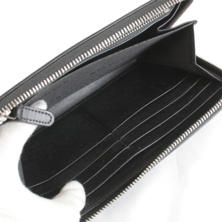 【価格改定】『USED』 
BVLGARI ブルガリ 
 ウィークエンド ラウンドジップ 長財布 
レザー ブラック系