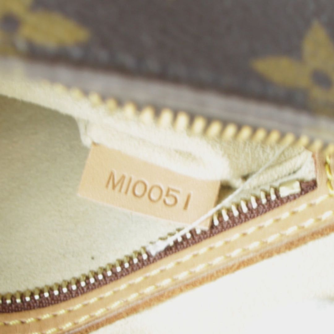 ファスナープル一部欠け『USED』 
LOUIS VUITTON ルイ・ヴィトン 
 ルーピングMM M51146 ショルダーバッグ 
モノグラムキャンバス ブラウン
