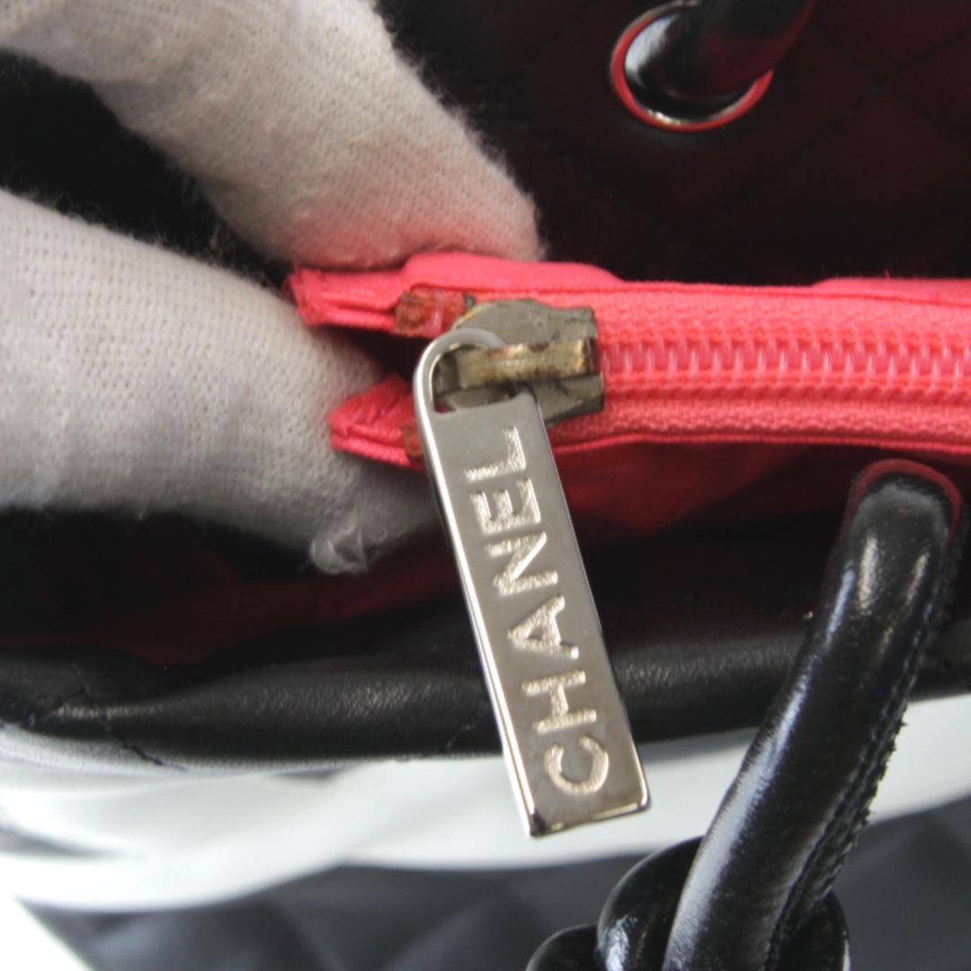 良品『USED』 
CHANEL シャネル 
 カンボンライン トートバッグ 
レザー ブラック