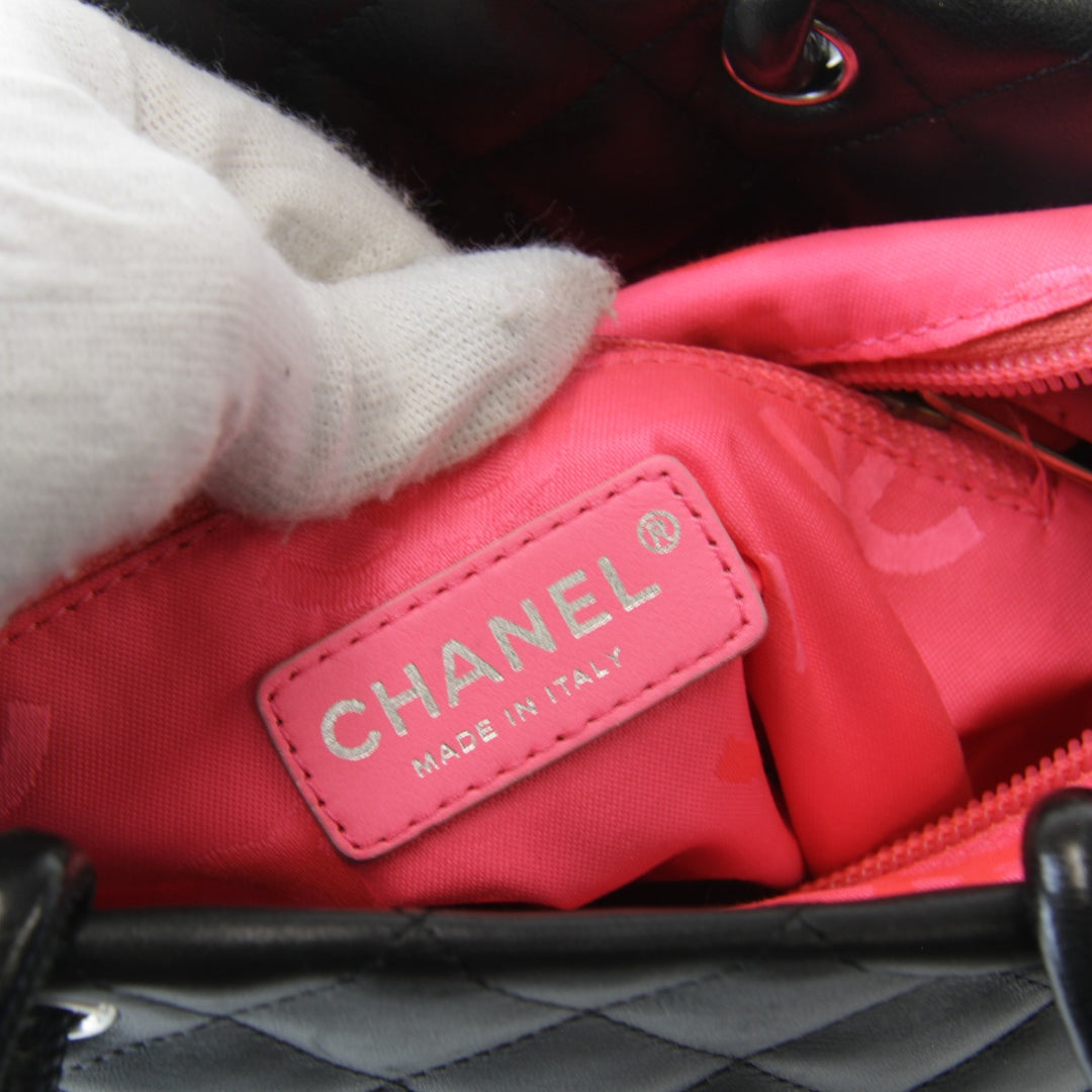 良品『USED』 
CHANEL シャネル 
 カンボンライン トートバッグ 
レザー ブラック