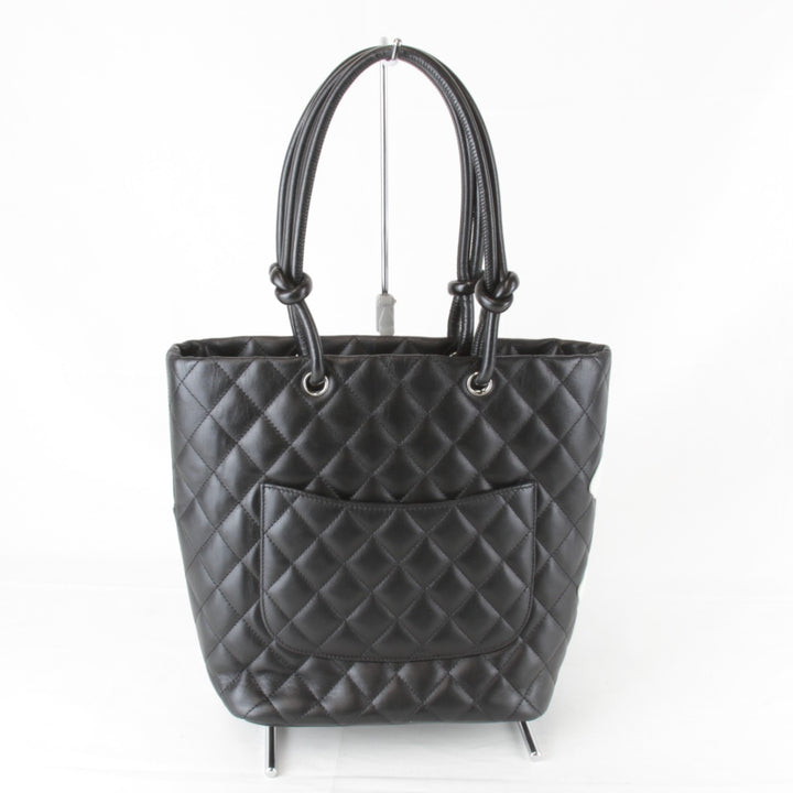 良品『USED』 
CHANEL シャネル 
 カンボンライン トートバッグ 
レザー ブラック