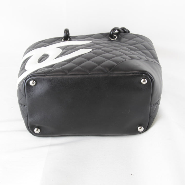 良品『USED』 
CHANEL シャネル 
 カンボンライン トートバッグ 
レザー ブラック