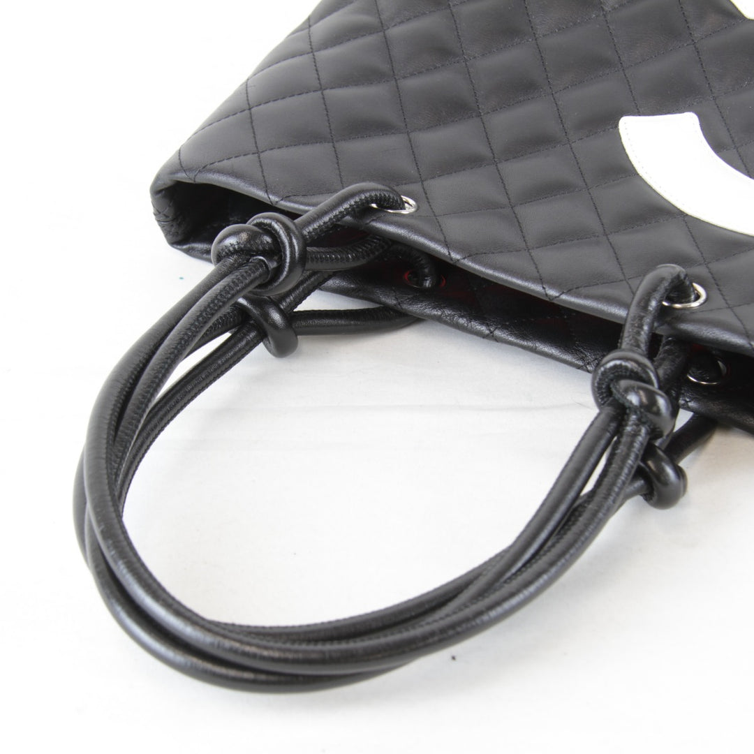 良品『USED』 
CHANEL シャネル 
 カンボンライン トートバッグ 
レザー ブラック