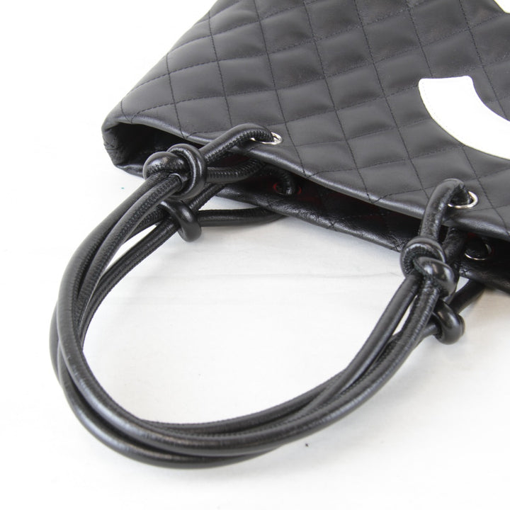 良品『USED』 
CHANEL シャネル 
 カンボンライン トートバッグ 
レザー ブラック