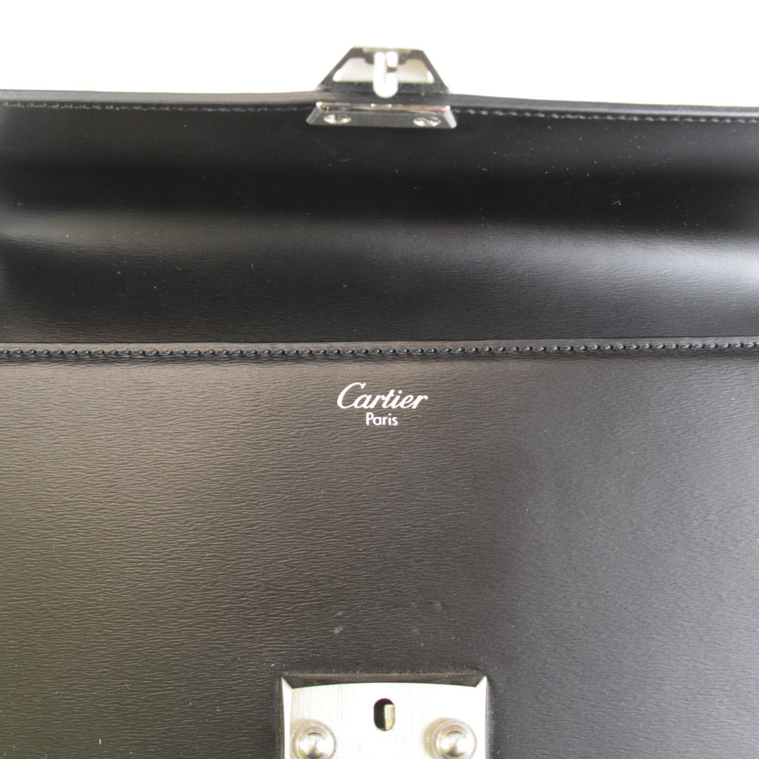 美品『USED』 
CARTIER カルティエ 
 セカンドバッグ 
レザー ブラック