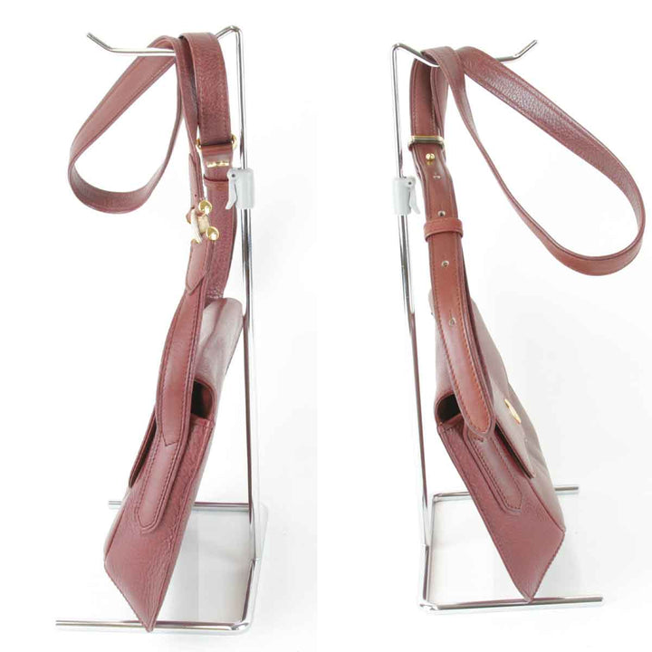 『USED』 
CARTIER カルティエ 
 マストレザーショルダー ショルダーバッグ 
レザー ワインレッド
