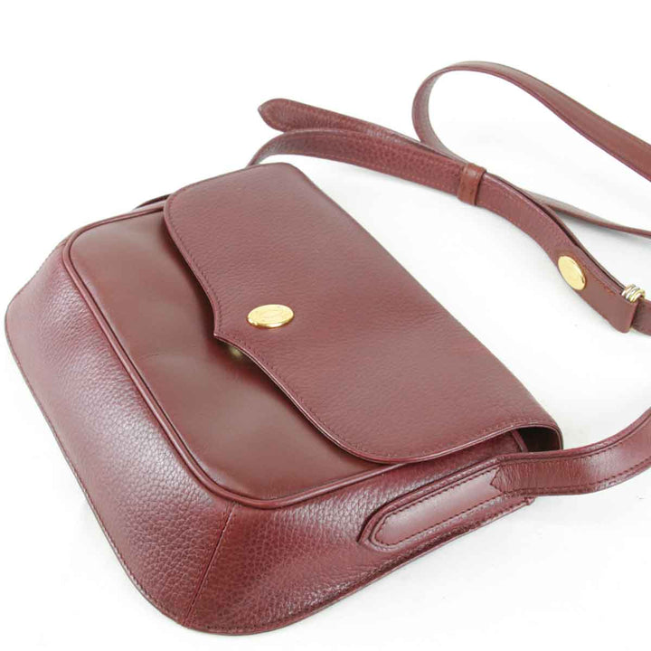 『USED』 
CARTIER カルティエ 
 マストレザーショルダー ショルダーバッグ 
レザー ワインレッド