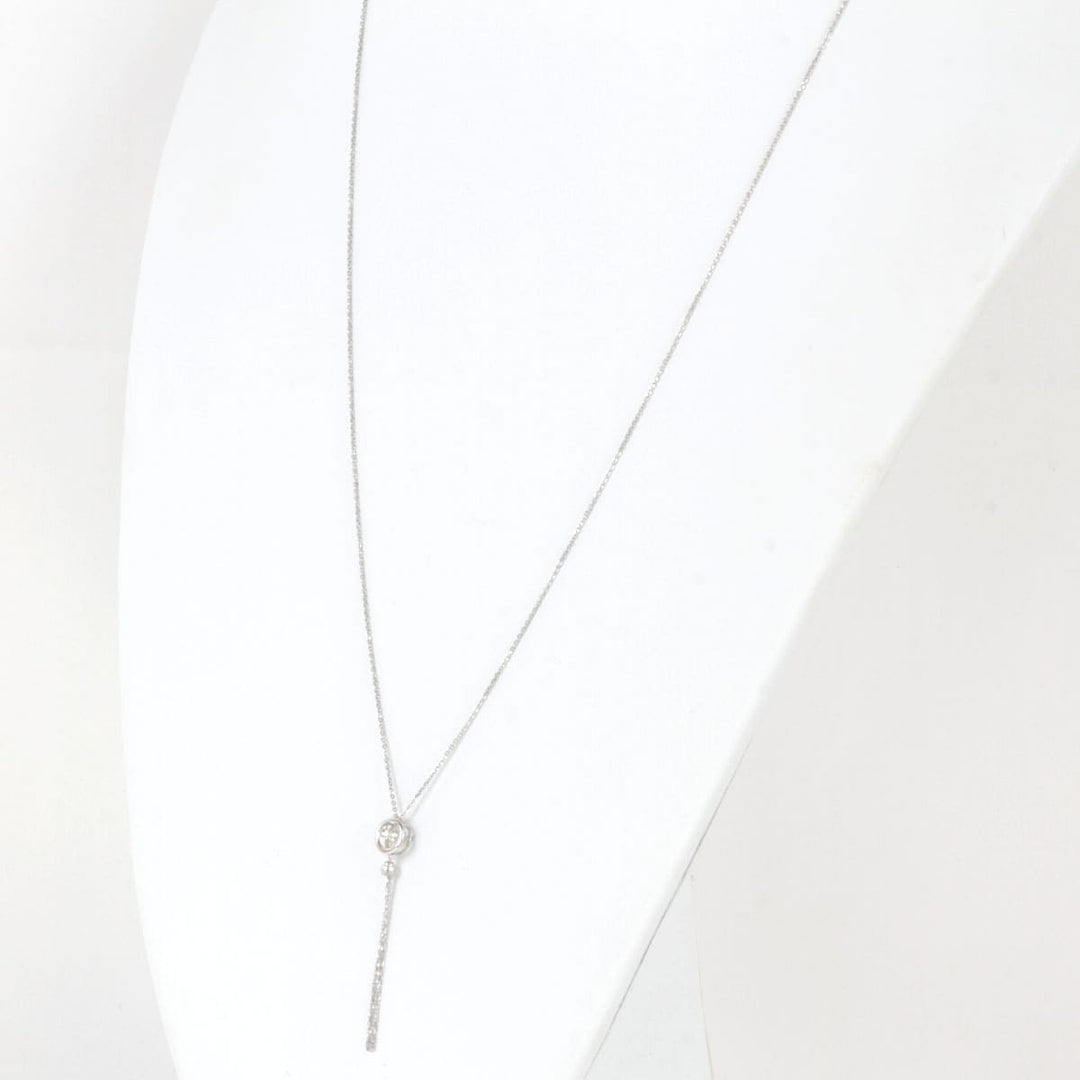 美品『USED』 K18WG 
 ダンシングストーン ネックレス
 ダイヤモンド 0.07 2.8g